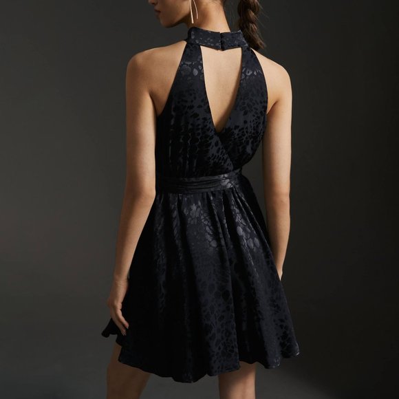 HTF By Anthropologie Halter Neck Mini Dress - Picture 1 of 14